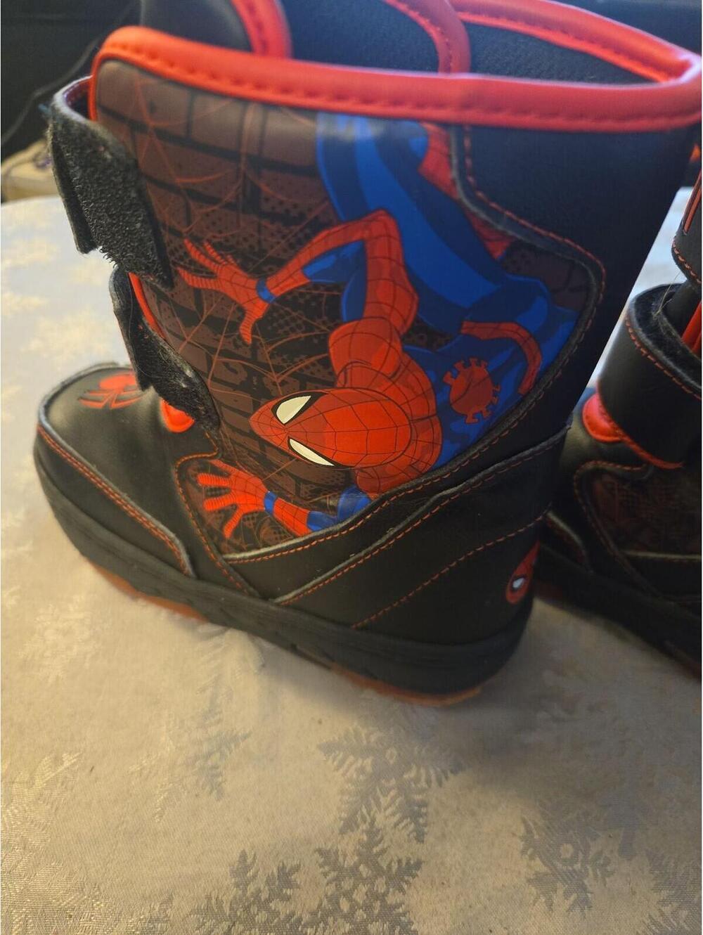 Marvel Spider-Man Boys' Winter Snow Boots Size 10 - Picture 3 of 6